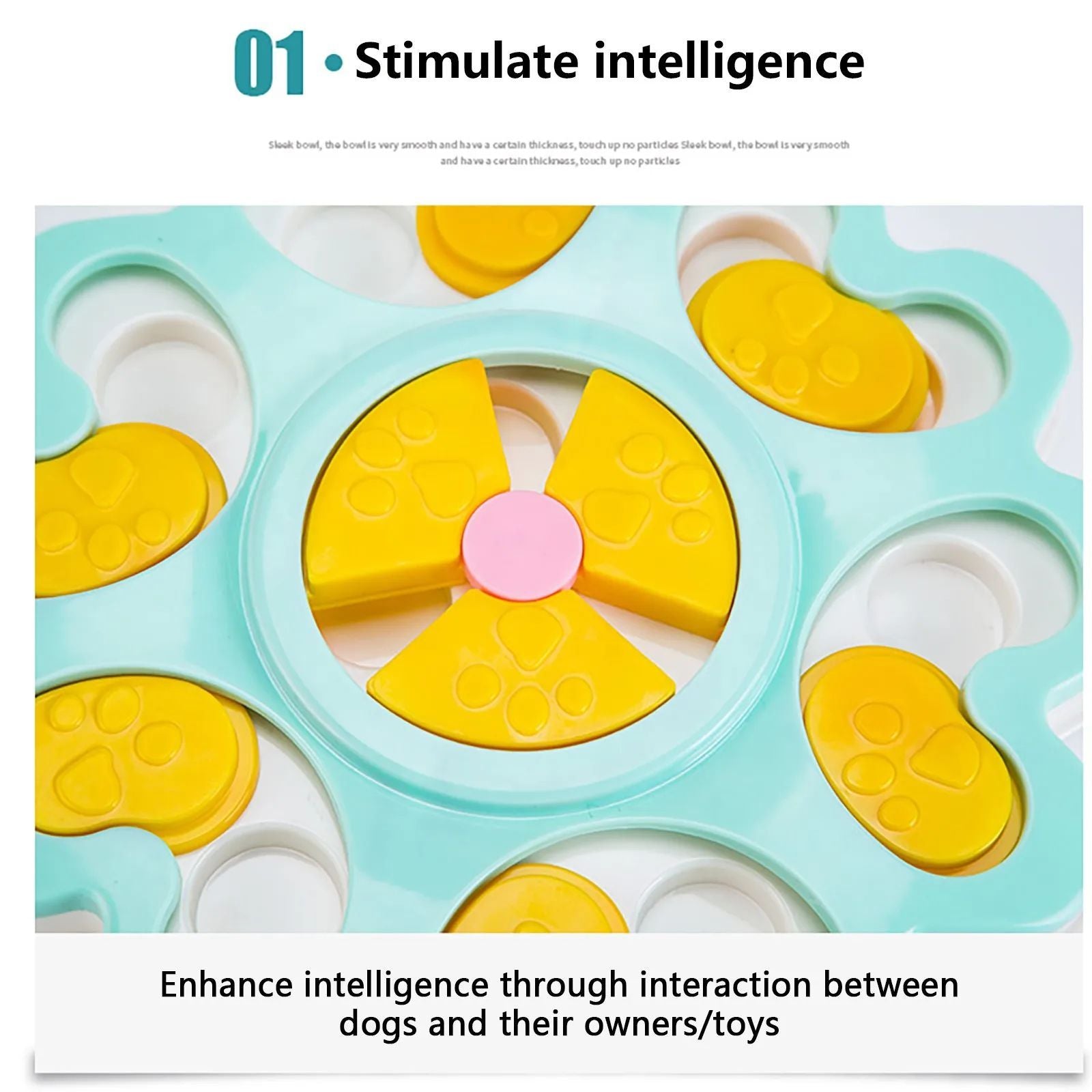 JMT-047690 Interactive Flower-Shaped Dog Puzzle Slow Feeder for Mental Stimulation and Healthy Eating