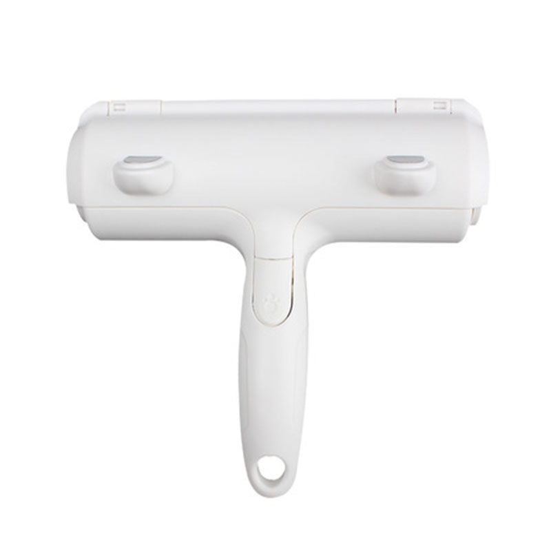 JMT-047754 Pet Roller Cleaning Brush - Effective Fur Remover for Clothing and Furniture, White