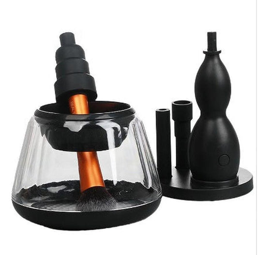 JMT-047946 Electric Makeup Brush Cleaner with 3 Silicone Cans - Compact and Portable Design