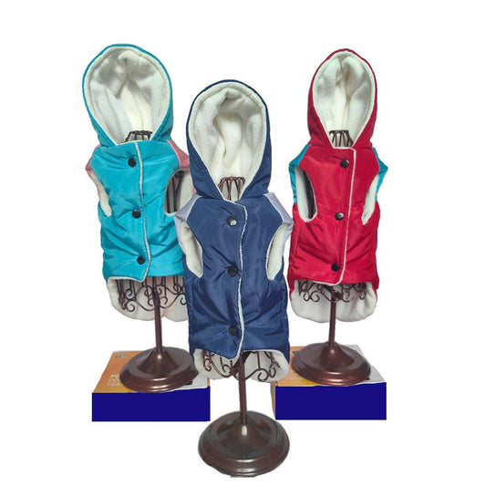 JMT-048138 Cozy Thickened Cotton Hooded Dog Clothes for All Sizes in Multiple Colors