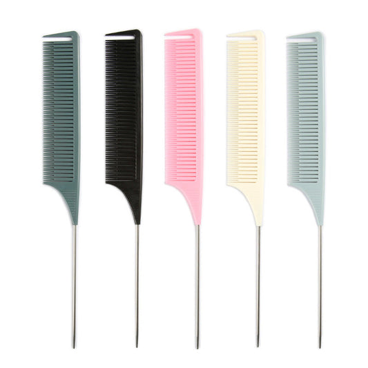 JMT-048650 Multi-Color Plastic Styling Comb for All Hair Types - Lightweight, Durable Plastic, Black and Grey Options