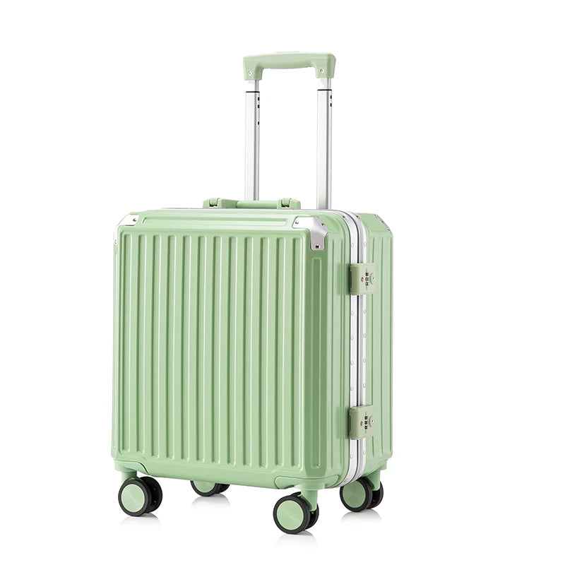 JMT-048714 18-Inch USB Charging End Cup Holder for Travel Trolley with Rotating Casters, ABS and Aluminium Construction