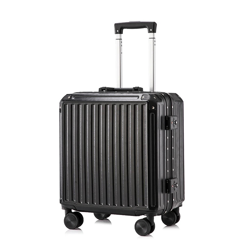 JMT-048714 18-Inch USB Charging End Cup Holder for Travel Trolley with Rotating Casters, ABS and Aluminium Construction