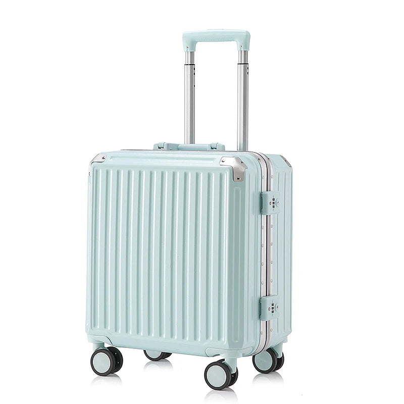 JMT-048714 18-Inch USB Charging End Cup Holder for Travel Trolley with Rotating Casters, ABS and Aluminium Construction