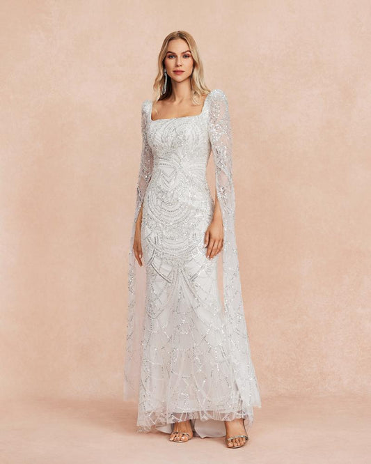 JMT-048906 Elegant White Women's Dress - SH0110 Model