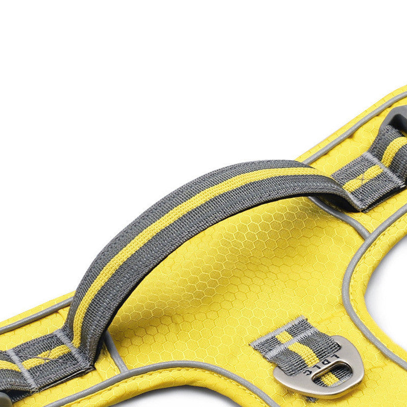 JMT-049290 Reflective Shock Absorption Pet Chest and Back Strap for Comfort and Night Vision