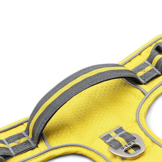 JMT-049290 Reflective Shock Absorption Pet Chest and Back Strap for Comfort and Night Vision