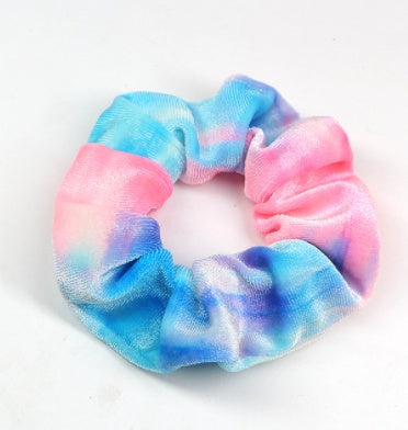 JMT-049354 Gradient Gold Velvet Hair Ring for Women and Girls - Stylish Elastic Accessory for Daily Wear and Special Occasions