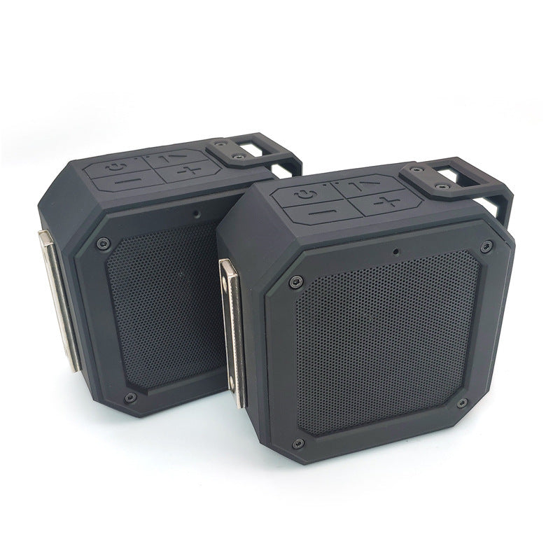 JMT-049354 Portable Bluetooth TWS Card Speaker with Radio Function and 15W Output, Dustproof, 12-Hour Playtime, USB Charging, TF Card Support, Black