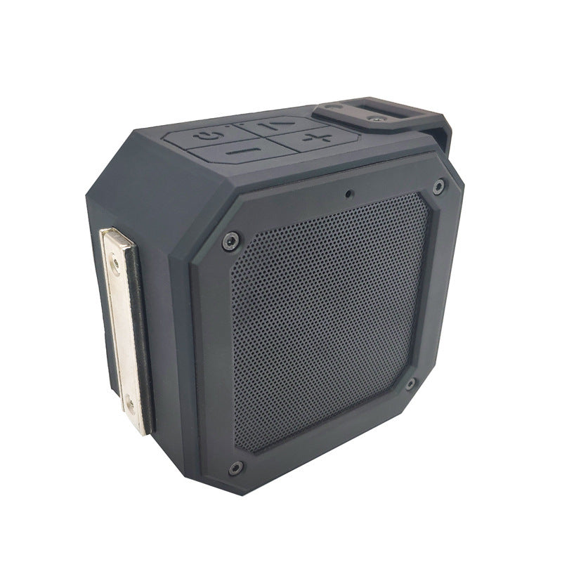 JMT-049354 Portable Bluetooth TWS Card Speaker with Radio Function and 15W Output, Dustproof, 12-Hour Playtime, USB Charging, TF Card Support, Black