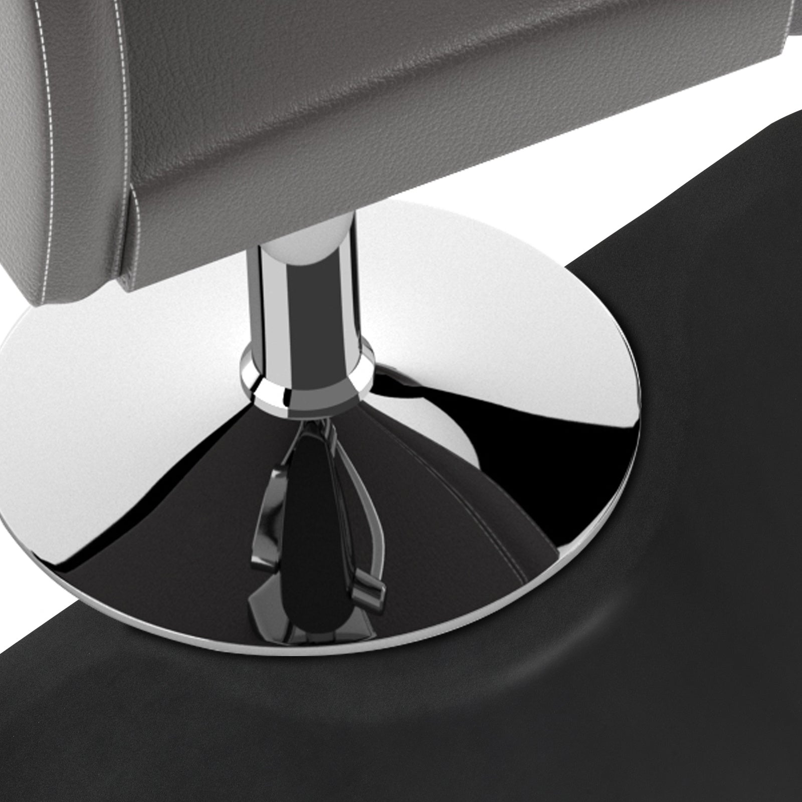 JMT-049802 Anti-Fatigue Black Salon Mat with Round Cutout, 3ft x 4.5ft, PVC & High-Density Foam