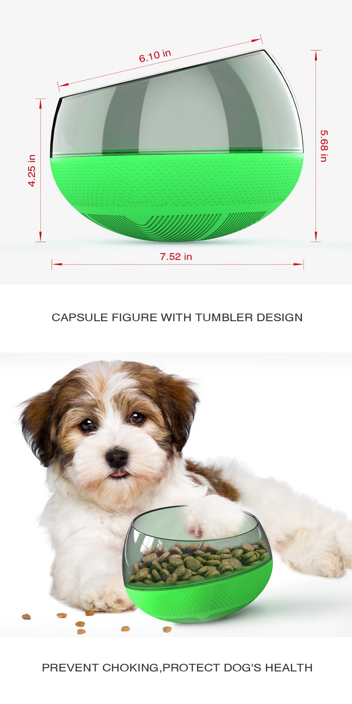 JMT-049994 Slow Feed Plastic Bowl for Pets - 19x19x14 cm