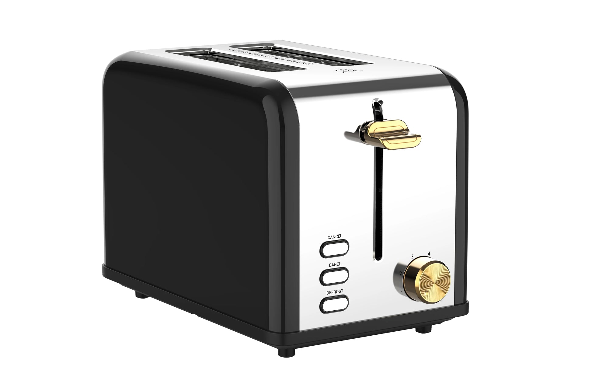 JMT-050634 Extra Wide Slot Stainless Steel 2-Slice Electric Bread Toaster for Household Use