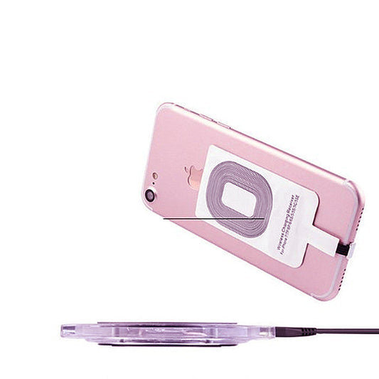 JMT-051146 Wireless Charging Receiver for Compatible Mobile Phones and iPhone Models, QI Standard, 5V Input Output, Induction Mode, Compact Design