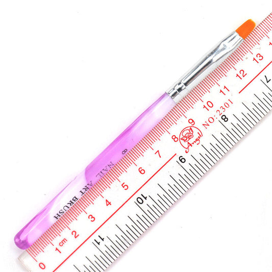 JMT-051274 Acrylic Flat Head Light Therapy Pen Set - 7-Piece Nail Art Tool for Creative Design