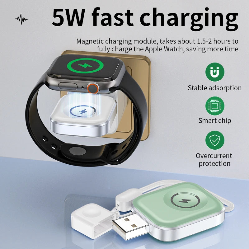 JMT-051786 Wireless Magnetic Charger for Apple Watch with Anti-Loss Lanyard