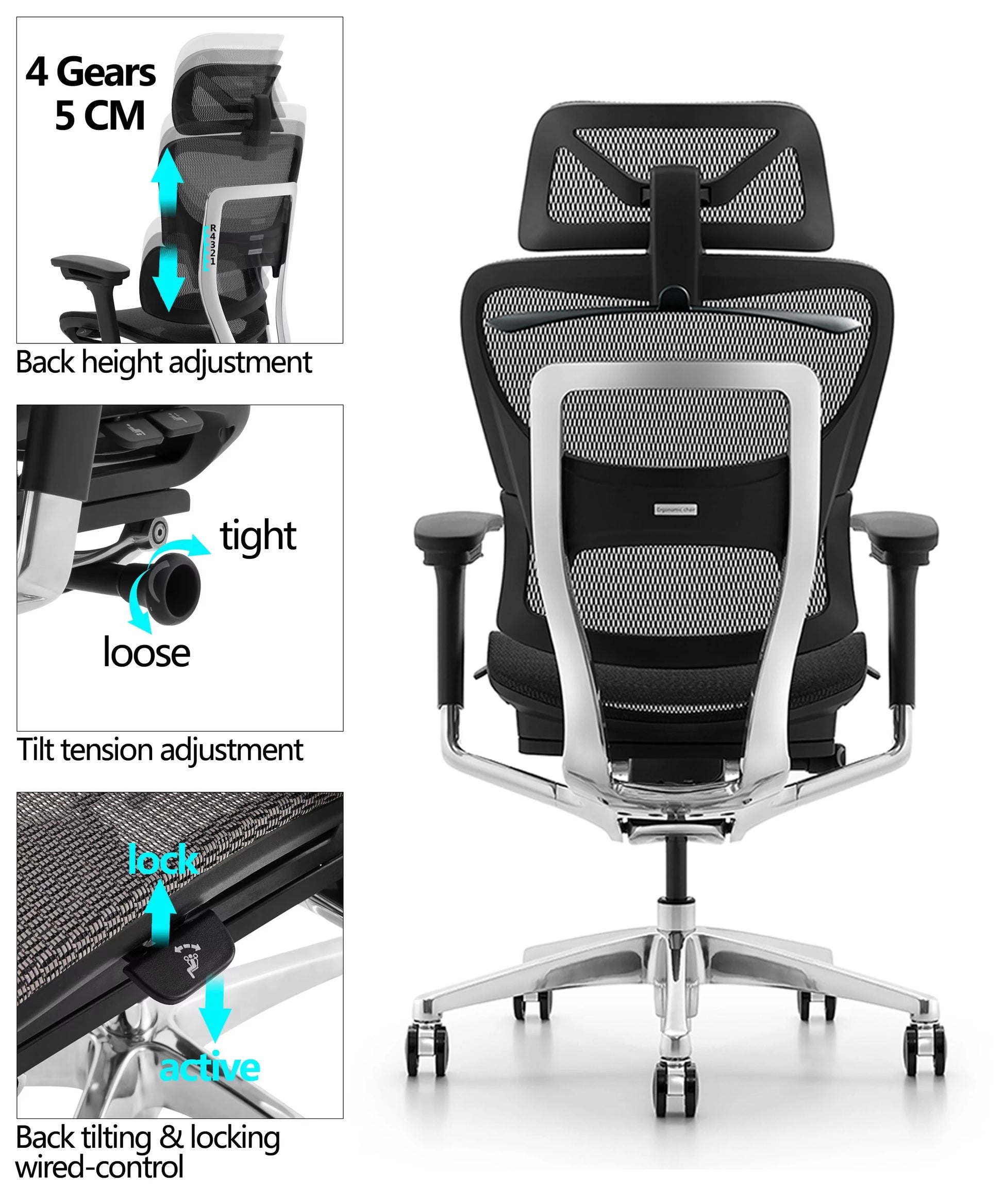 JMT-052874 Ergonomic Mesh Swivel Office Chair for Staff and Managers