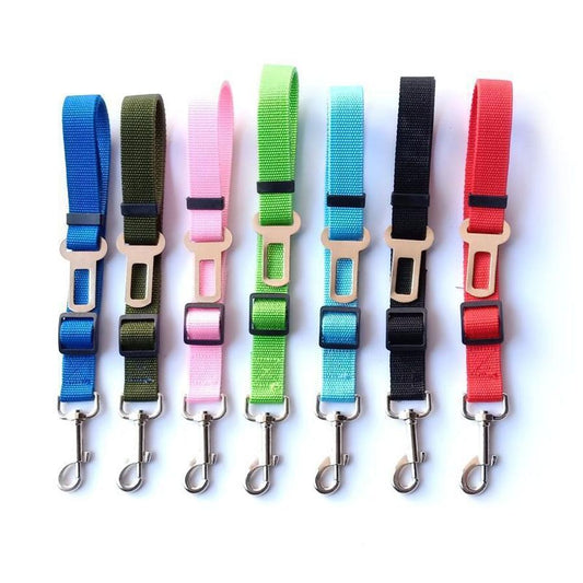 JMT-053130 Adjustable Pet Car Safety Seat Belt Restraint for Dogs - Durable Travel Leash in Multiple Colors