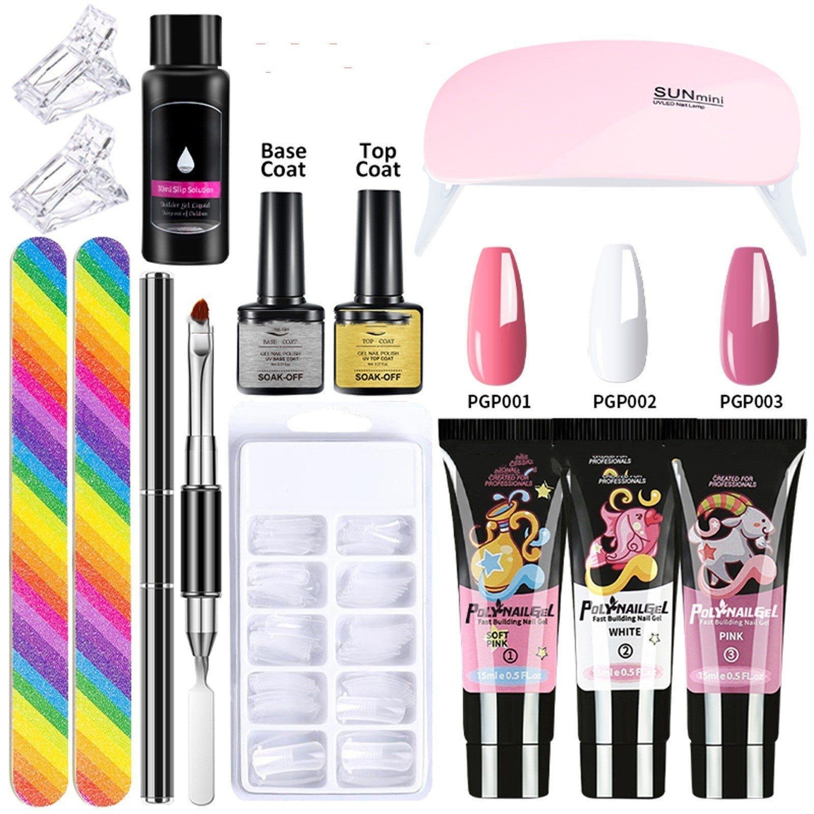 JMT-053578 13-Piece Crystal Extended Glue Nail Art Kit
