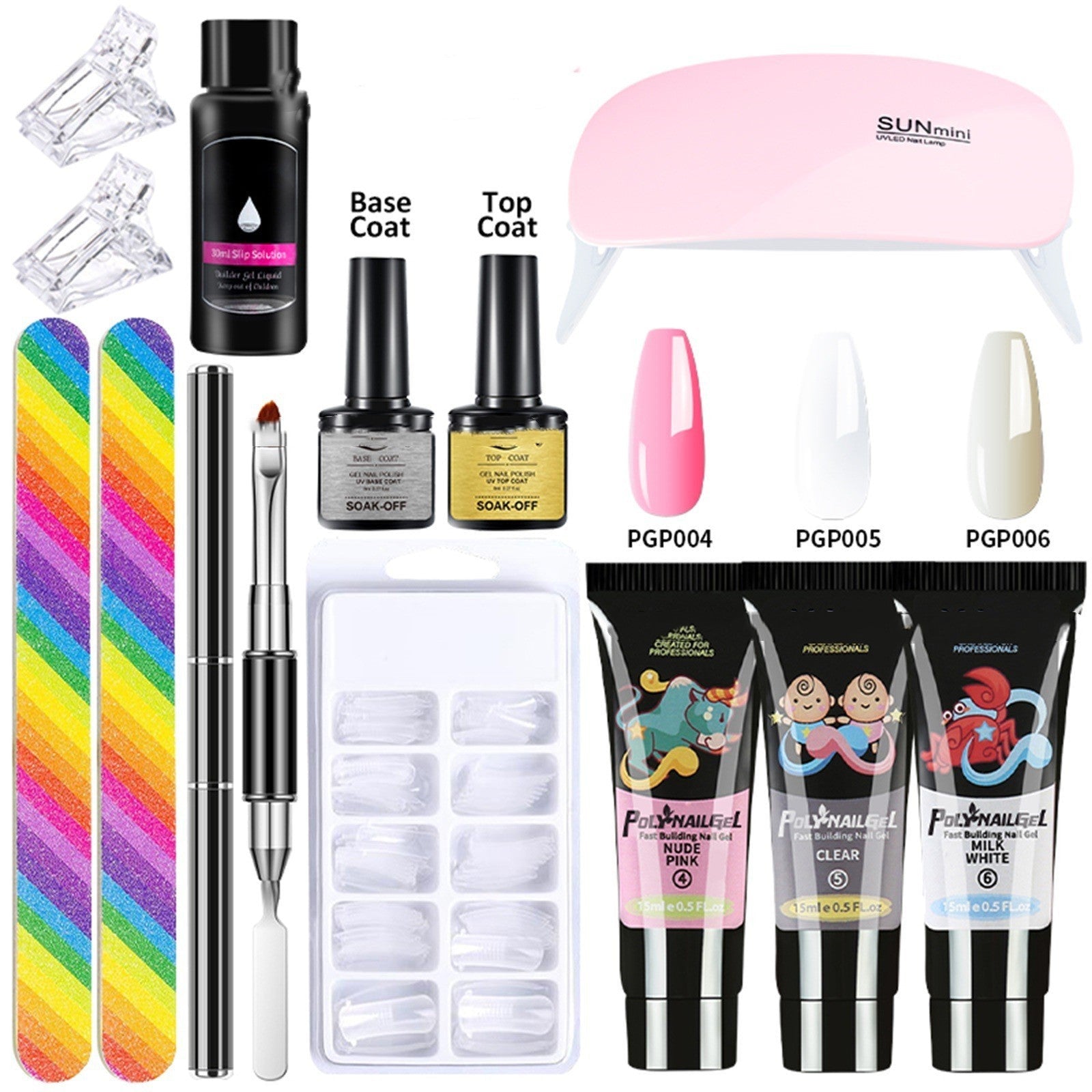 JMT-053578 13-Piece Crystal Extended Glue Nail Art Kit