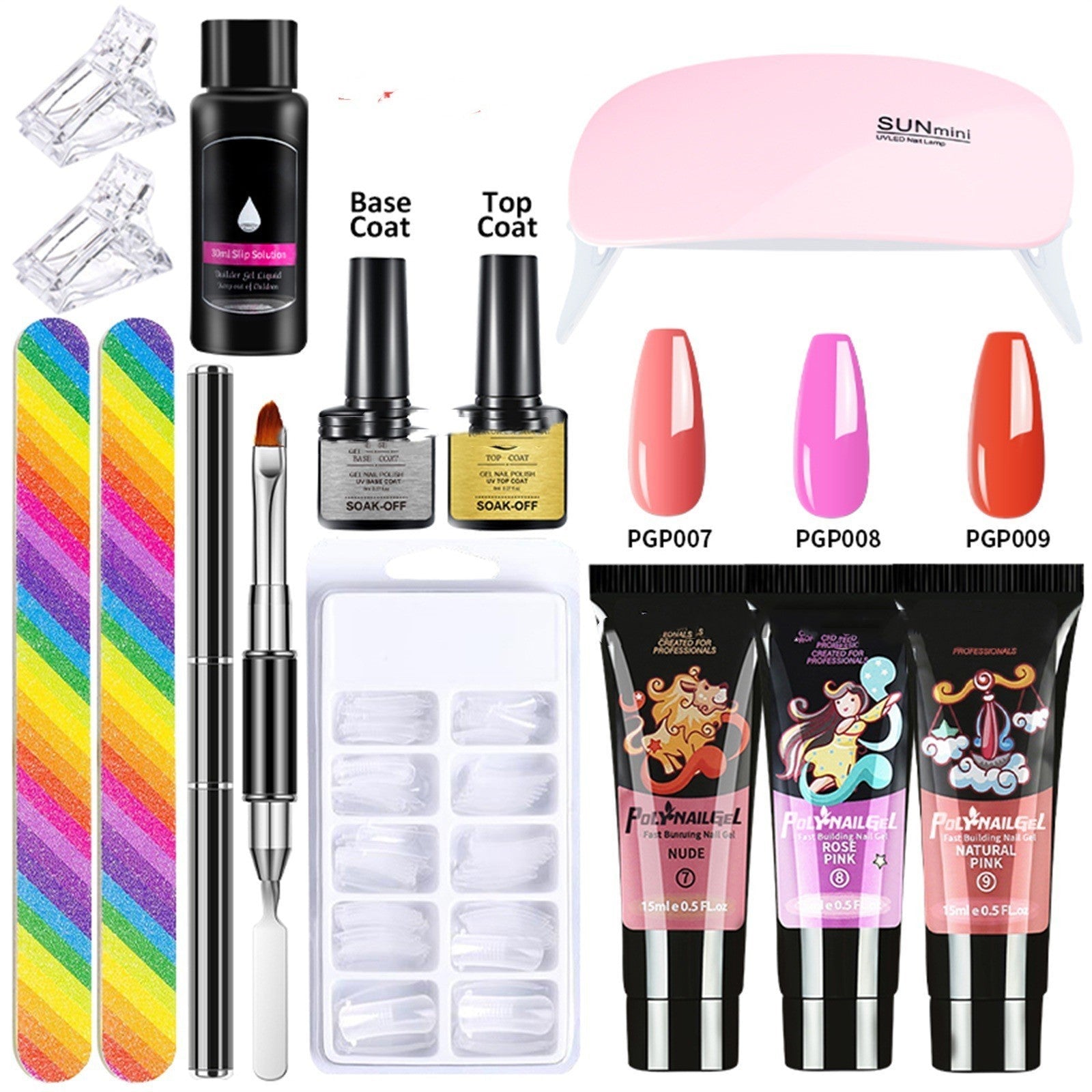 JMT-053578 13-Piece Crystal Extended Glue Nail Art Kit
