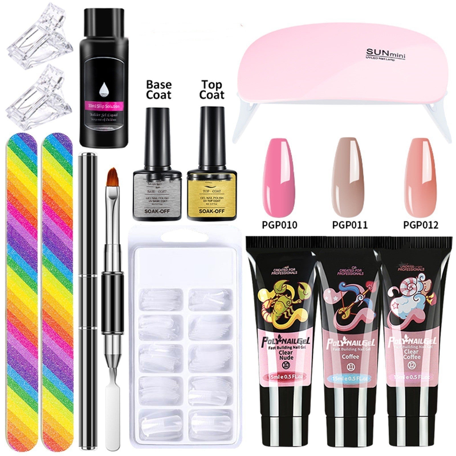 JMT-053578 13-Piece Crystal Extended Glue Nail Art Kit