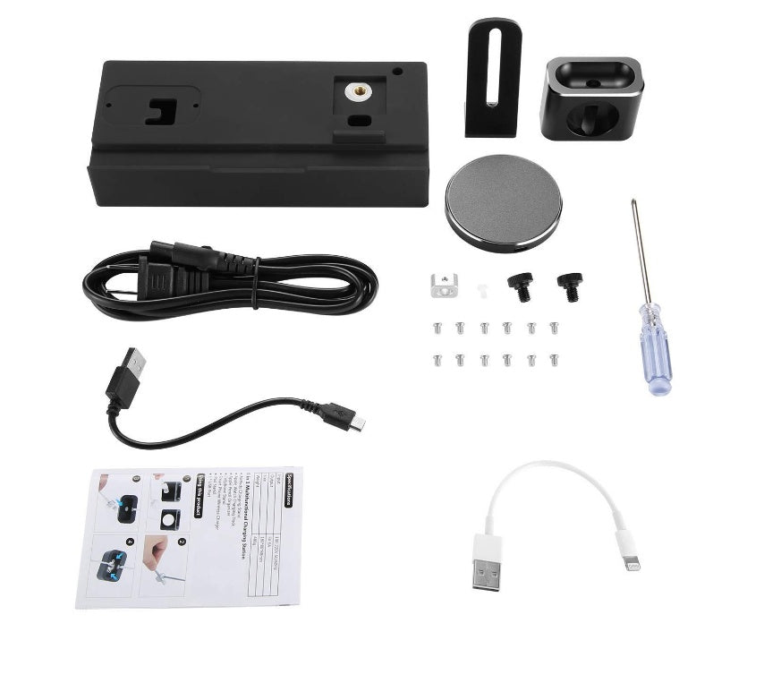 JMT-053962 8-in-1 Wireless Charging Station with 5 USB Ports and Fireproof Material
