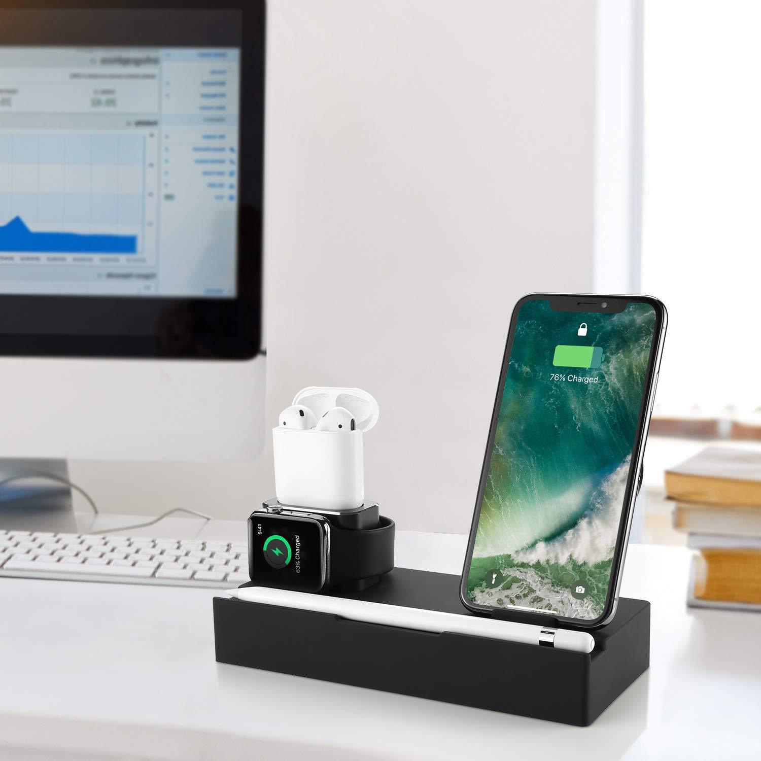 JMT-053962 8-in-1 Wireless Charging Station with 5 USB Ports and Fireproof Material