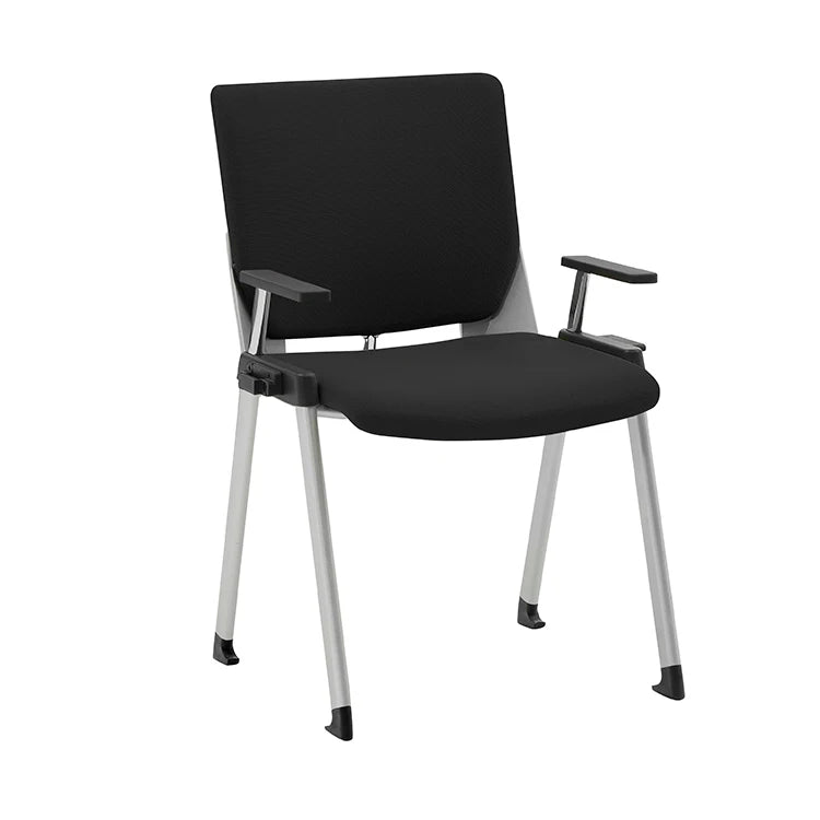 JMT-054026 Affordable Office Visitor Chair with Fabric Backrest and PU Armrests - Model X2-05A