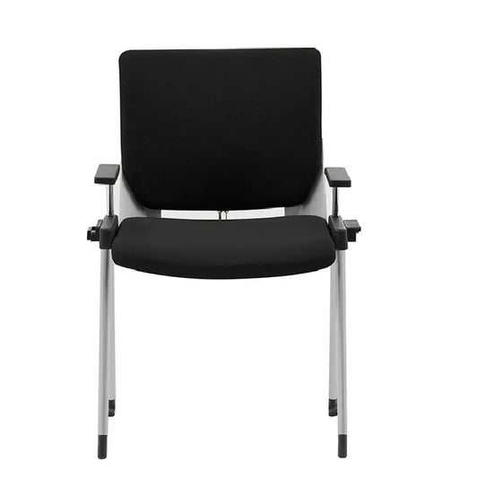 JMT-054026 Affordable Office Visitor Chair with Fabric Backrest and PU Armrests - Model X2-05A