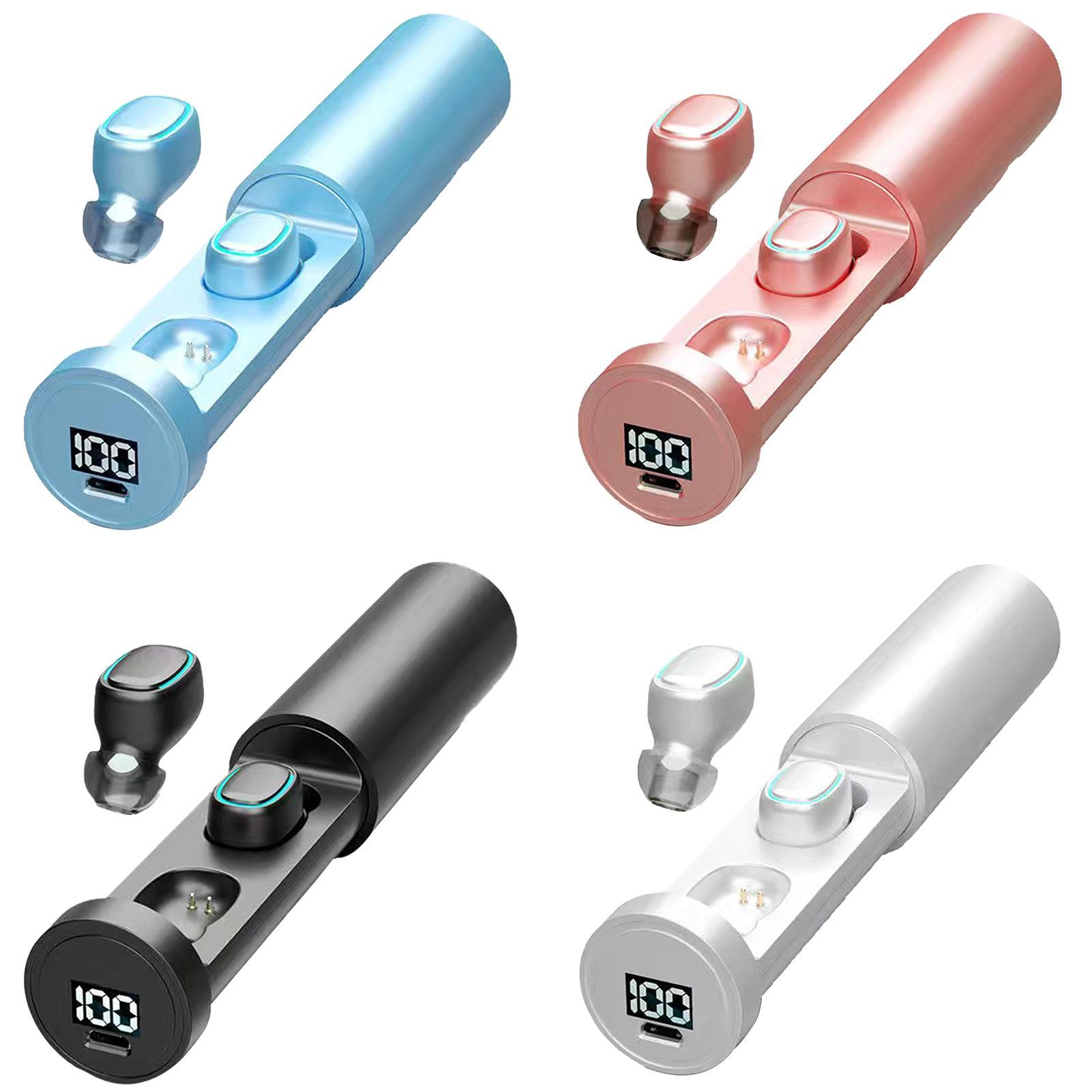 JMT-054410 Wireless Bluetooth 5.0 Sports Earbuds with Digital Display and Binaural Sound, 10m Range, Pull Style