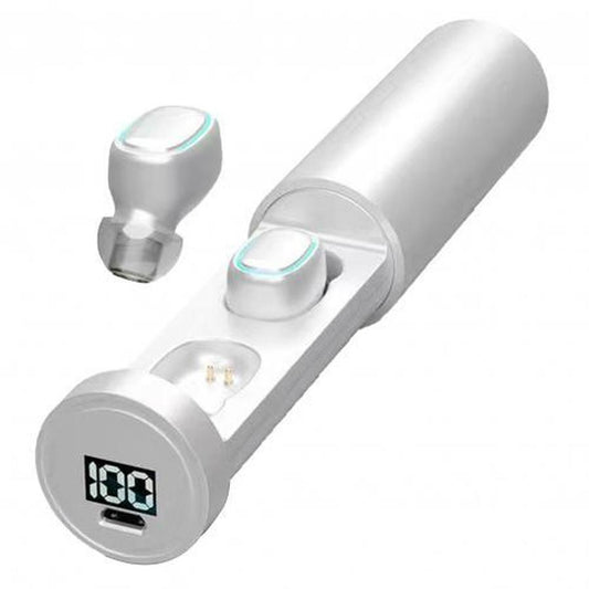 JMT-054410 Wireless Bluetooth 5.0 Sports Earbuds with Digital Display and Binaural Sound, 10m Range, Pull Style