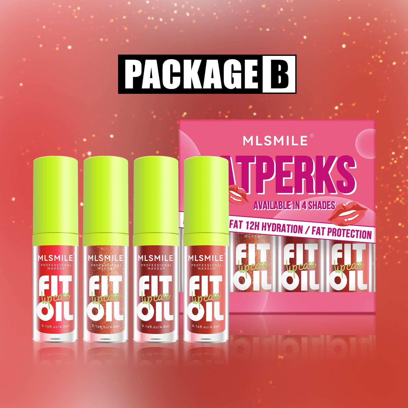 JMT-054538 Lip Gloss and Lipstick Set - 4 Hydrating Shades for High-Shine Finish, Lightweight & Non-Sticky Formula, Perfect for Daily Wear and Gifts