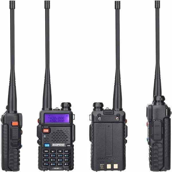 JMT-054602 Baofeng UV-5R Dual-Band Walkie Talkies with 128 Channels and Emergency Features