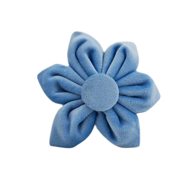 JMT-054602 Velvet Fabric Dog Collar with Accessories - Adjustable Sizes XS to XL, Includes Leash, Bow, Flower, Vest, and Poop Bag