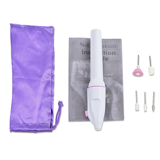 JMT-054730 Portable Electric Nail Polisher with Five Interchangeable Heads for Smooth Nail Care