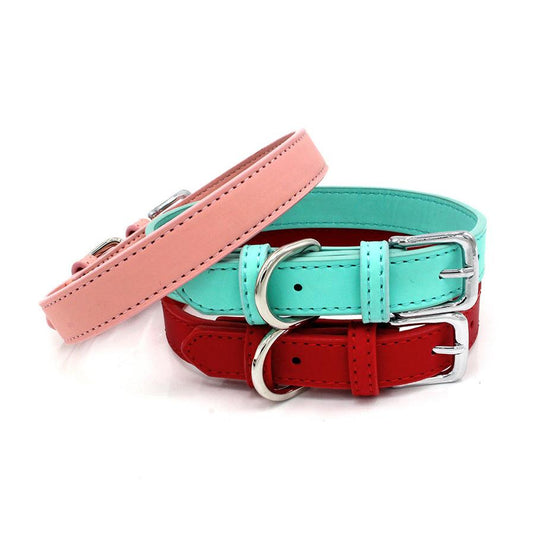 JMT-054922 Comfortable PU Leather Pet Collar in Multiple Colors and Sizes
