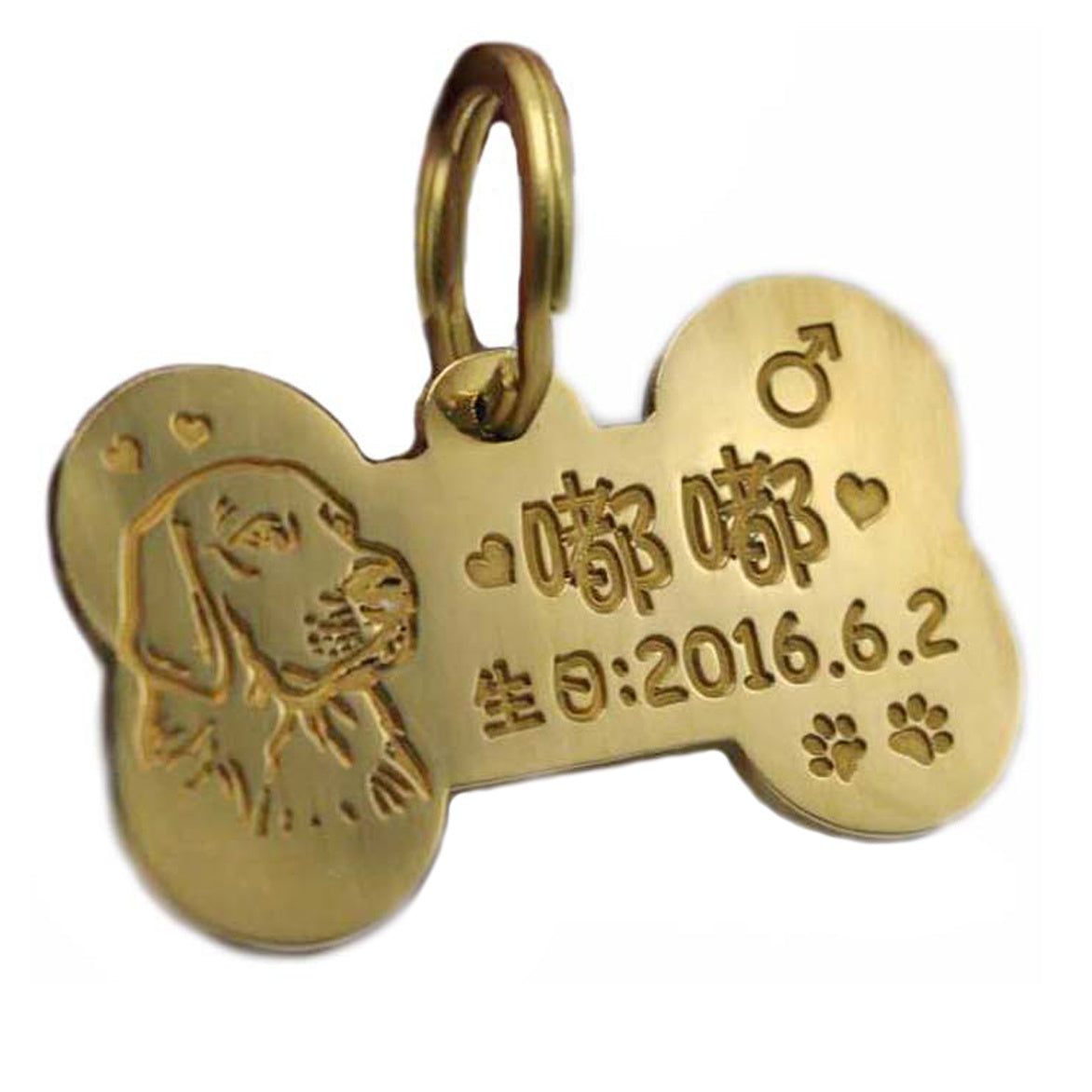 JMT-055242 Customizable Brass Pet Pendant | Bone Shape, Small & Large Sizes Available