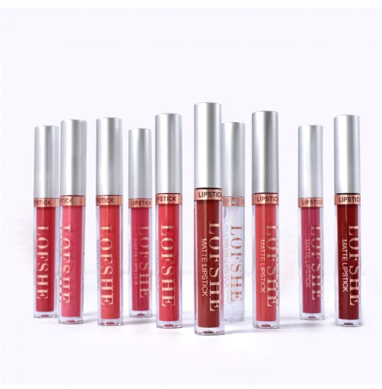 JMT-055690 10 Color Matte Non-Stick Cup Lip Glaze Set - Waterproof, Long-Lasting Lipstick Collection