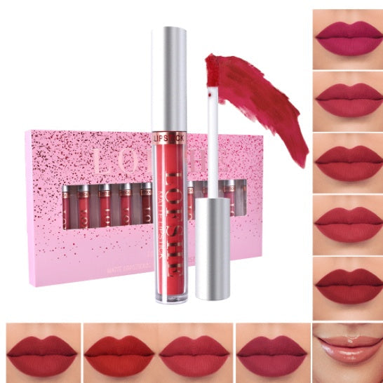 JMT-055690 10 Color Matte Non-Stick Cup Lip Glaze Set - Waterproof, Long-Lasting Lipstick Collection
