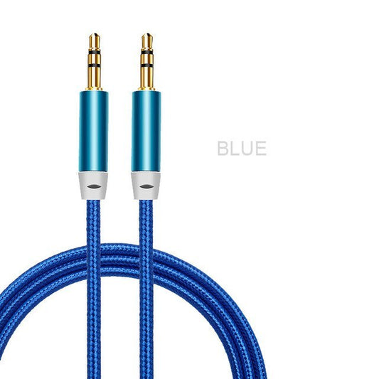 JMT-055754 Mobile Phone Aux Audio Cable - Gold Plated Nylon & Copper Connection