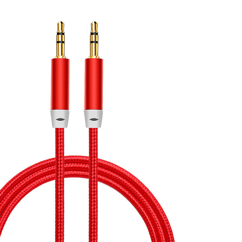 JMT-055754 Mobile Phone Aux Audio Cable - Gold Plated Nylon & Copper Connection