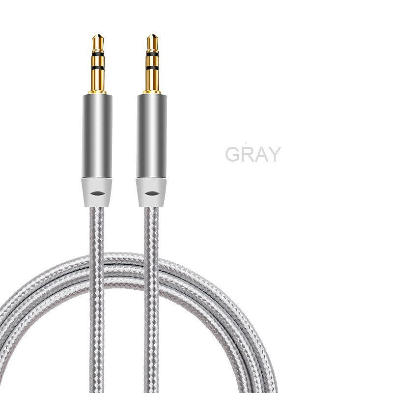 JMT-055754 Mobile Phone Aux Audio Cable - Gold Plated Nylon & Copper Connection