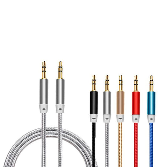 JMT-055754 Mobile Phone Aux Audio Cable - Gold Plated Nylon & Copper Connection