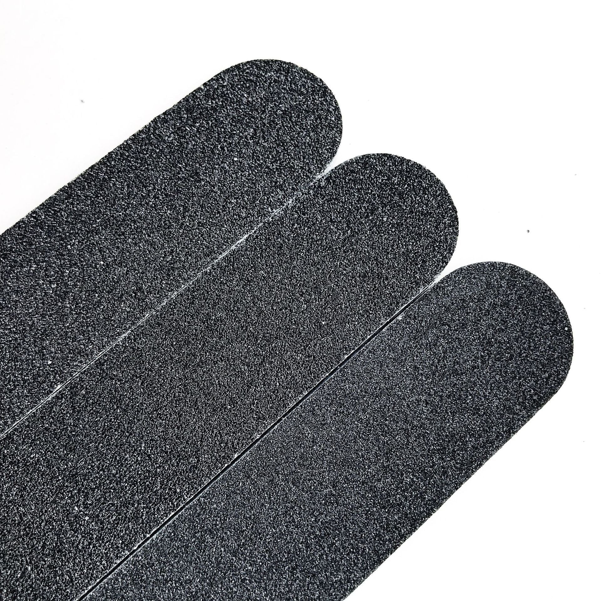 JMT-055882 Double-Sided Black Veneer Nail File Strips - 17.8cm Wood and Sandpaper Manicure Tool