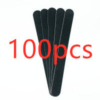 JMT-055882 Double-Sided Black Veneer Nail File Strips - 17.8cm Wood and Sandpaper Manicure Tool
