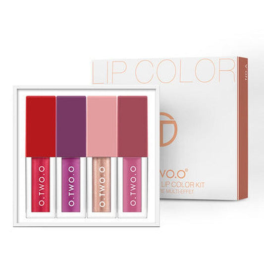 JMT-056010 Multicolor Metallic Lip Gloss Set with Mineral Ingredients for General Skin Type