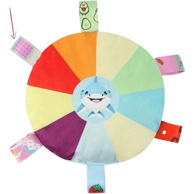 JMT-056394 Interactive Plush Dog Flying Disc Chew Toy with Bells - Washable and Bite-Resistant Tug-of-War Pet Accessory