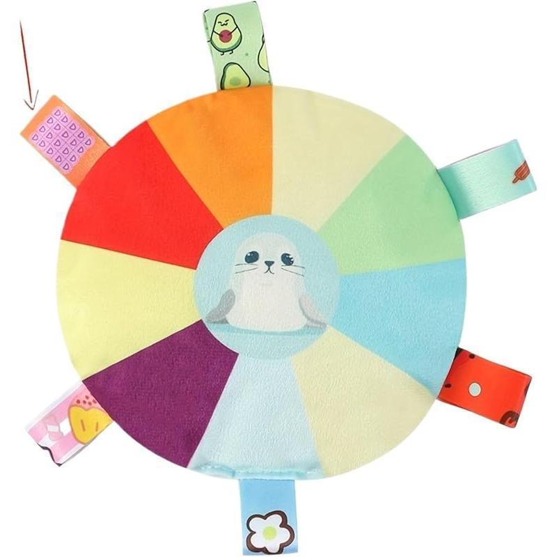 JMT-056394 Interactive Plush Dog Flying Disc Chew Toy with Bells - Washable and Bite-Resistant Tug-of-War Pet Accessory