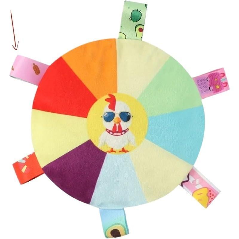 JMT-056394 Interactive Plush Dog Flying Disc Chew Toy with Bells - Washable and Bite-Resistant Tug-of-War Pet Accessory